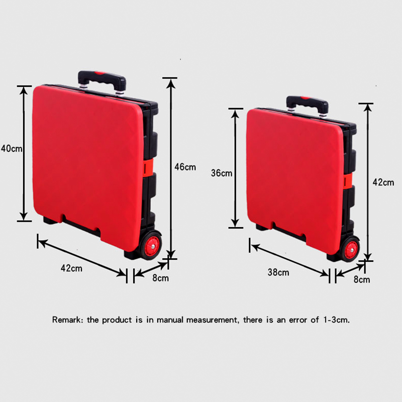 pack & roll cart folding shopping cart Foldable Rolling Pull Cart plastic trolley Collapsible Rolling Crate Foldable Rolling Cart  with wheels foldable box trolley 