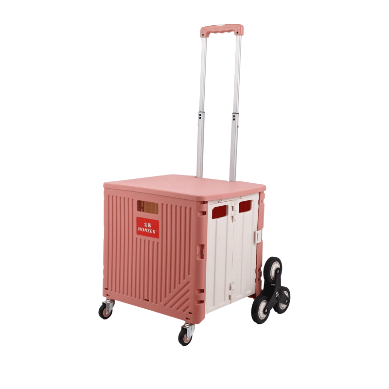 pack & roll cart folding shopping cart Foldable Rolling Pull Cart plastic trolley Collapsible Rolling CrateFoldable Rolling Cart 